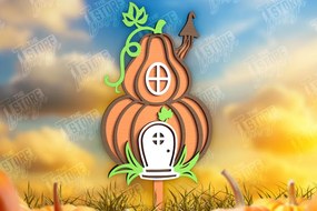 Σετ των 2 Intra απο ξύλο plywood Χρώμα wenge 3mm-4mm πάχος - Fall Garden Stake | Διακόσμηση Κήπου Δίασταση 20x20 cm INTRAFABR-35641294