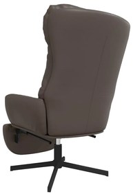 vidaXL Πολυθρόνα Relax Καφέ από Συνθετικό Δέρμα με ένα Υποπόδιο