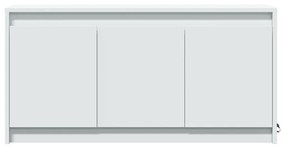 Έπιπλο Τηλεόρασης με LED Λευκό 100x34x50 εκ. από Επεξ. Ξύλο - Λευκό