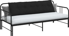 vidaXL Μαξιλάρι Πλάτης Μαύρο 180 x 19 x 50 εκ ύφασμα