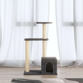 vidaXL Γατόδεντρο Σκούρο Γκρι 71 εκ. με Στύλους Ξυσίματος από Σιζάλ