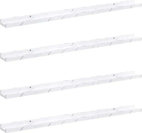 vidaXL Ράφι Τοίχου Επιτοίχιο 4 pcs Λευκό Μάρμαρο 100 x 9 x 3 cm