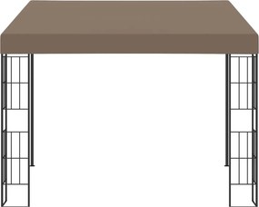 vidaXL Κιόσκι Επιτοίχιο Taupe 3 x 3 μ. Υφασμάτινο