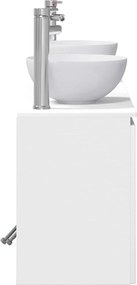 vidaXL Σετ Ντουλαπιών Μπάνιου 3 τμχ. Λευκό 129 x 41 x 80 cm