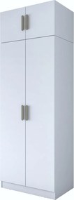 Ντουλάπα Λευκό BRISUTE 90x57.5x255