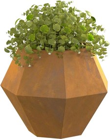 vidaXL Γλάστρα 2 pcs Σκ rusty 50 x 50 x 40 cm