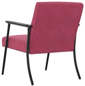 vidaXL Πολυθρόνα Κόκκινο 59 x 75 x 78 εκ Βελούδο