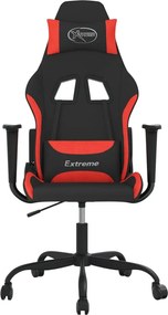 vidaXL Καρέκλα Gaming Μαύρο και κόκκινο Υφασμάτινη