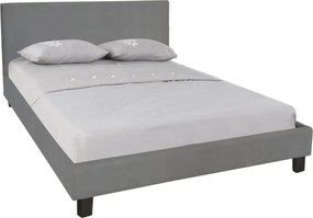 WILTON Κρεβάτι Διπλό για Στρώμα 140x190cm, Ύφασμα Γκρι   1τμχ