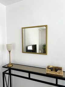 Stewehome Καθρέφτης Χρυσό Μεταλλικό Πλαίσιο 50x50 cm