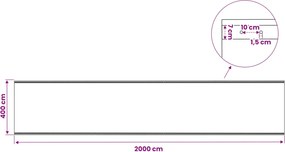 vidaXL Τέντα Λένο Πράσινο 4 x 20 μ 260 γρ PE