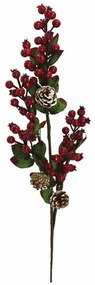 Λουλούδι - Κλαδί Γκι 99-00-18014 70cm Red-Green Marhome