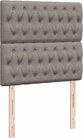 vidaXL Κρεβάτι Boxspring με Στρώμα Taupe 80x200 εκ. Υφασμάτινο