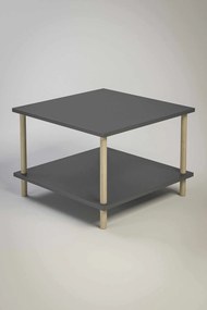 Τραπεζάκι Σαλονιού Ανθρακί LODOME 60x60x42.5