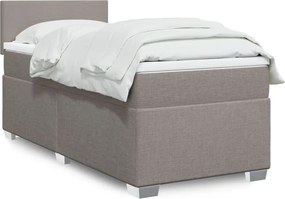 vidaXL Κρεβάτι Boxspring με Στρώμα Taupe 80x200 εκ. Υφασμάτινο
