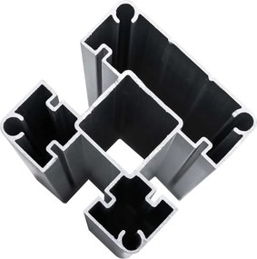 vidaXL Πάνελ Περίφραξης Γκρι 105 x (105-180) εκ. από WPC