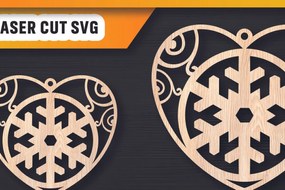 Σετ των 3 Intra απο ξύλο plywood 3mm-4mm πάχος Χριστουγεννιάτικα στολίδια αγάπης με λέιζερ Δίασταση 8x8 cm INTRAFABR-105860568
