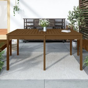 Τραπέζι Κήπου Καφέ Μελί 159,5x82,5x76 εκ. από Μασίφ Ξύλο Πεύκου - Καφέ