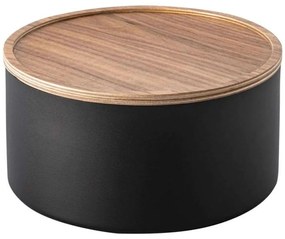 Κουτί Αποθήκευσης YMZK5802 22x11cm Black-Natural Yamazaki Steel,Wood