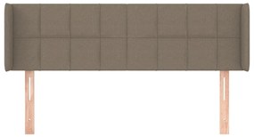 vidaXL Κεφαλάρι με Πτερύγια Taupe 147x16x78/88 εκ. Υφασμάτινο