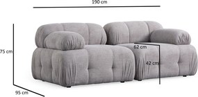Corner Sofa Petite 2 - Light Grey Light Grey