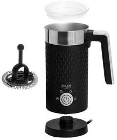 Αφροποιητής γάλακτος Adler AD 4494B, 500W, 300 ml, Αντικολλητική επίστρωση, Μαύρο