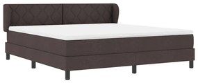 vidaXL Κρεβάτι box spring με στρώμα με στρώμα Σκούρο καφέ Σκούρο καφέ