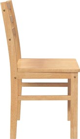 vidaXL Καρέκλες τραπεζαρίας 2 τεμάχια από μασίφ ξύλο καουτσούκ