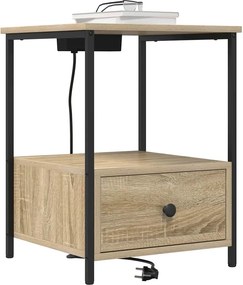 vidaXL Κομοδίνο Δρύς Sonoma 42 x 41 x 56 εκ. Επεξεργασμένο ξύλο