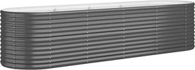 vidaXL Ζαρντινιέρα Ανθρακί 296x80x68 εκ Γαλβανισμένος χάλυβας