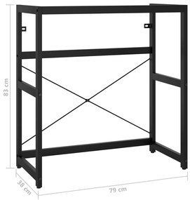 ΈΠΙΠΛΟ ΜΠΑΝΙΟΥ ΜΑΥΡΟ 79 X 38 X 83 ΕΚ. ΣΙΔΕΡΕΝΙΟ 338501