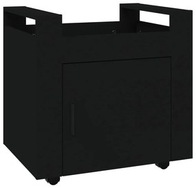 vidaXL Τρόλεϊ Γραφείου Μαύρο 60 x 45 x 60 εκ. από Επεξεργασμένο Ξύλο