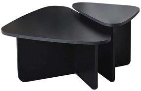 Τραπέζια Σαλονιού Ballare (Σετ 2Τμχ) 552NOS2576 90x60x35/60x40x40cm Black