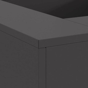 vidaXL Τζάκι Τετράγωνο Μαύρο 80x80x40 εκ. Ατσάλι
