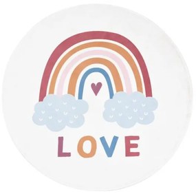 Χαλάκι παιδικό στρογγυλό για κορίτσια Ø100εκ. love  τμχ.