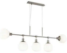 Κρεμαστό Φωτιστικό Οροφής Erich MOD221-PL-05 με γυάλινες σφαίρες Maytoni-MOD221-PL-05-N-Νίκελ Ματ MOD221-PL-05-N