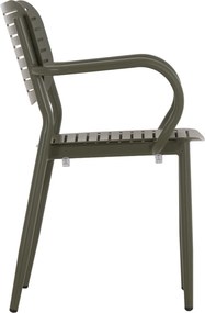 ΠΟΛΥΘΡΟΝΑ ΤΡΑΠΕΖΑΡΙΑΣ HILLIARD HM6644.07 ΑΛΟΥΜΙΝΙΟ ΣΕ OLIVE GREEN 58x52x78Υεκ