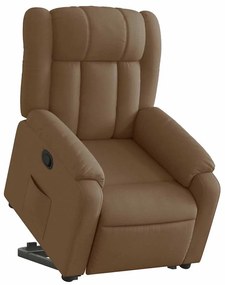 vidaXL Πολυθρόνα Ανακλινόμενη με Ανύψωση Καφέ Υφασμάτινη