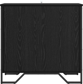 vidaXL Πλαϊνό γραφείο Μαύρη Οξυά 78 x 35 x 74.5 εκ.