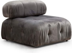 Τριθέσιος Καναπές Bubble ( L1-O1-1R) - Χρώμα Grey -