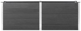 vidaXL Ζαρντινιέρα Υπερυψωμένη Γκρι 250 x 50 x 91 εκ. από WPC