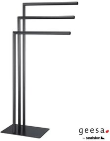 Geesa SHIFT Επιδαπέδια πετσετοκρεμάστρα 3 θέσεων 49x20x90εκ Black Matt