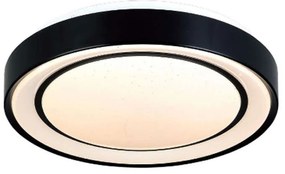 Φωτιστικό Οροφής-Πλαφονιέρα Led 42179-A 50x8cm 2900Lm Black Inlight Metal,Acrylic