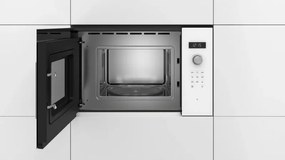 Εντοιχιζόμενος φούρνος μικροκυμάτων Bosch BFL524MW0, 20 λίτρα, 800 W, 7 προγράμματα, Αποθήκευση, Απόψυξη, Λευκό