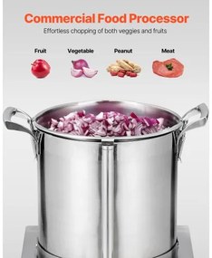 VEVOR Food Processor &amp; Vegetable Chopper 10L Food-Grade Stainless Steel Blender