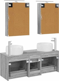 vidaXL Σετ Επίπλων Μπάνιου 5 pcs Γκρι Sonoma