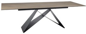 STÓŁ WESTIN CERAMIC JASNY BRĄZ SABBIA / CZARNY MAT (160-240)X90 DIOMMI-80-3881