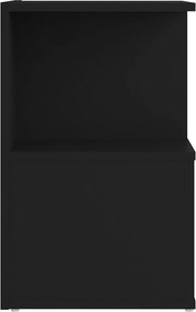 vidaXL Κομοδίνο Μαύρο 35 x 35 x 55 εκ. από Επεξ. Ξύλο