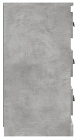 vidaXL Μπουφές Γκρι Σκυροδέματος 70x35,5x67,5 εκ. Επεξεργασμένο Ξύλο