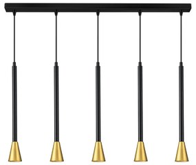 Φωτιστικό Οροφής - Ράγα 01164-12BR GU10 100cm Black-Gold Luma